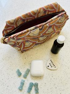 Bag containing items to help panic attacks